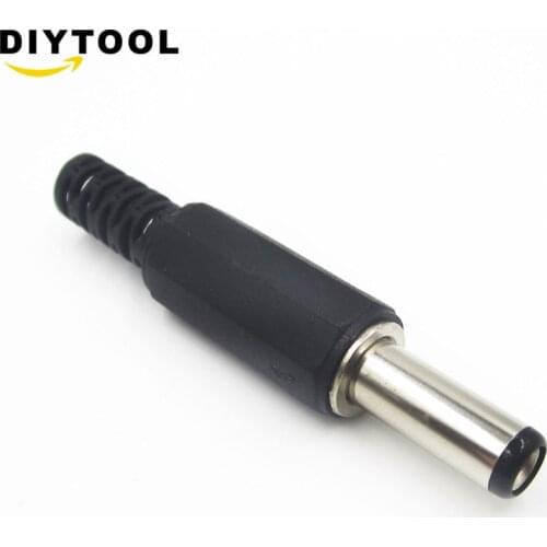 10pcs/lot DC Power Connect Jacks 5.5 x 2.5mm Male Solder DC Power Barrel Tip Plug Jack Straight Connectors