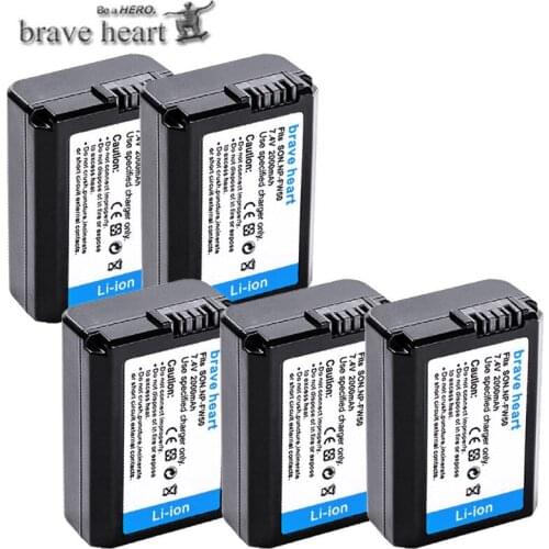 2000mAh NP-FW50 NP FW50 Battery For Sony NP-FW50 Battery Alpha 7 a7 7R a7R 7S a7S a3000 a5000 a6000 NEX-3 NEX-3N NEX-5