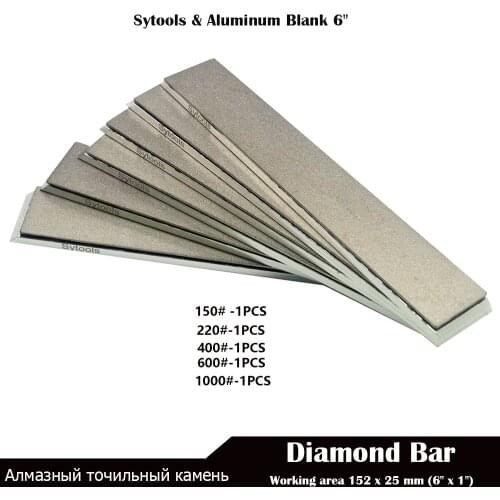 Aluminum Blank DIAMOND whetstone PLATE SET 6" for Edge Pro, Hapstone, TSProf and Ruixin pro stone STANDARD 25 MM 1pcs -5pcs