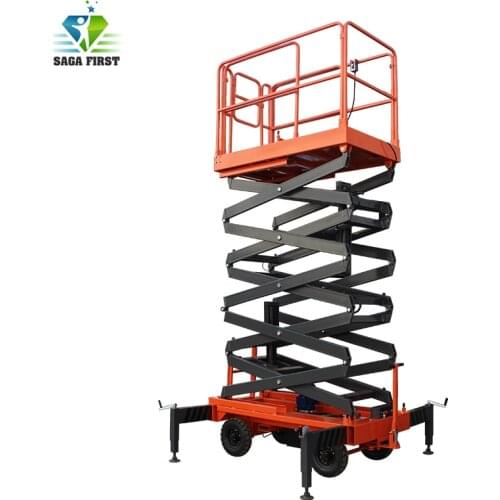 Four Wheel Moving Scissor Lift Mobile Electric Scissor Lift Table