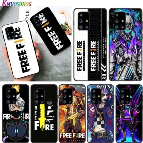Free Fire Games For Samsung A01 02 02S 11 12 21 21S 22 31 32 41 42 51 72 S20 Ultra Plus 4G 5G Black Soft phone Case