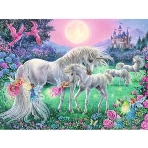FUYUN 5D Diamond Painting Full Round unicorn Picture Of Rhinestone Embroidery Sale Diamond Mosaic Cross Stitch animal Home Decor