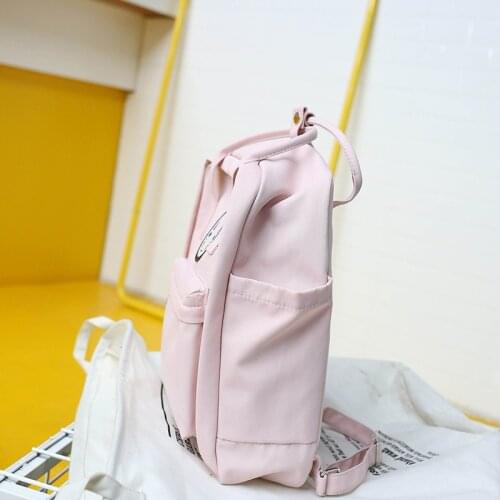 Women Canvas Backpacks School Bags for Teenager Girls Black Cute School Backpacks Travel Shoulder Bags Famale Book Bags Rucksack