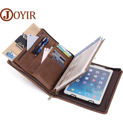 JOYIR Genuine Leather Men Clutch Bags for IPad Document Bag Cowhide Handbag Fashion Large Capacity Travel Business IPad