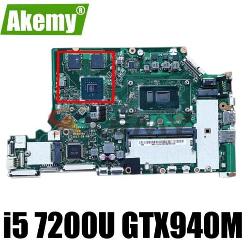 For ACER A515-51G A615-51G A315-53G Laptop motherboard C5V01 LA-E892P CPU i5 7200U GPU GTX940M 2G 4G RAM DDR4 100% test work