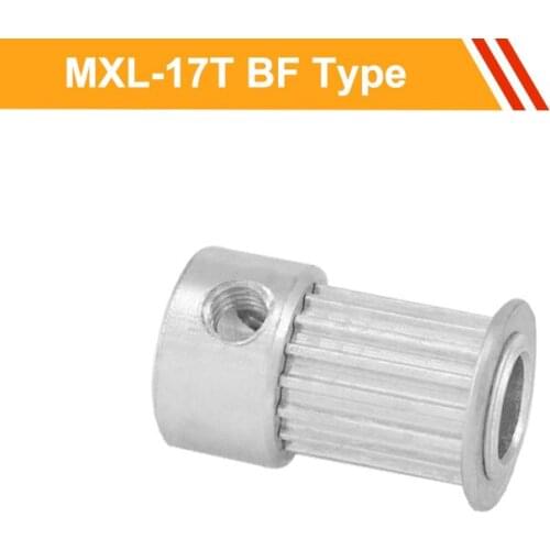 MXL 17T CNC Belt Pulley 7mm/11mm Belt Width MXL Type Timing Pulley 5/6/6.35mm Bore Aluminium Pulley Wheel for Laser Machine