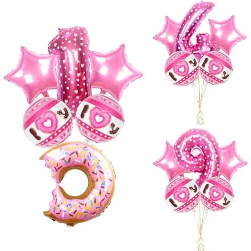Birthday party balloon digital donut balloon set children birthday party anniversary background decoration balloon set