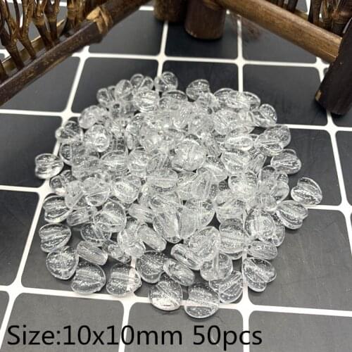 New 10x10mm 50pcs Acrylic Transparent Beads Earrings Necklace Accessories Beads For Jewelry Making DIY Accessories Wholesale