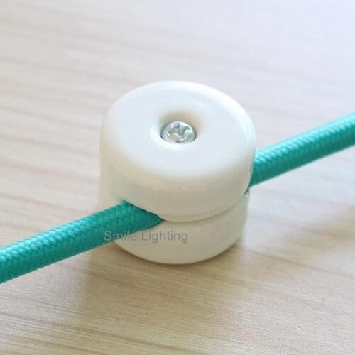 New Arrival Antique Porcelain Insulator for Wall Wiring Ceramic Wall Fixing for Vintage Textile Cord
