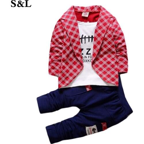 Boys Formal Clothing Kids Attire For Boy Clothes Plaid Suit In September Toddler Suit Set Childrens Clothing Boy Free Shipping