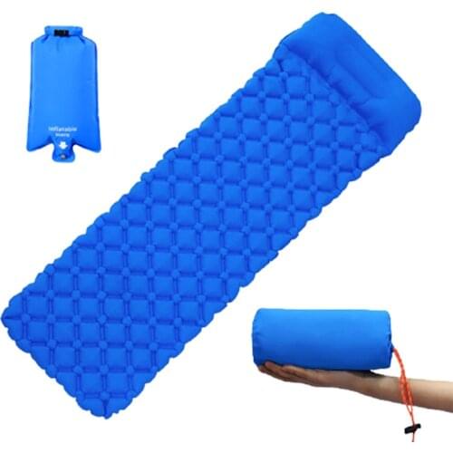 OutdoorCamping Mat Inflatable Mattress Diamond Ultra-Light Sleeping Mat Hiking Air Cushion PortableDamp Proof Waterproof Pad
