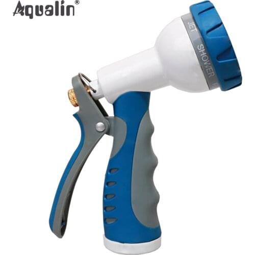Garden 8 Adjustable Watering Patterns Turret Pistol Aluminum Turret Pistol Hose Spray Nozzle Car Wash Water Spray Gun#23217