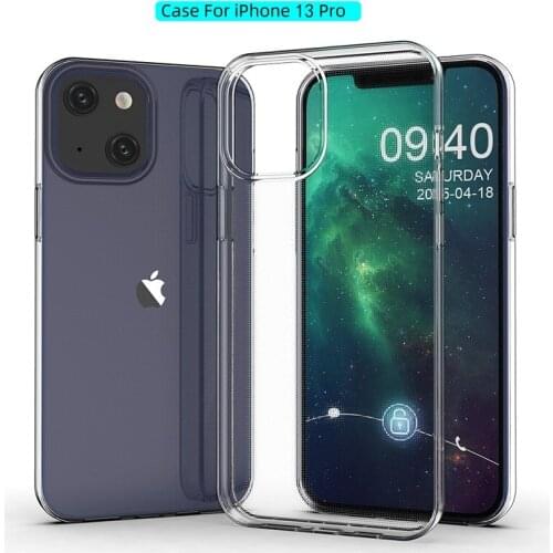 Fit For iPhone 13 Pro Max Mini Transparent Soft TPU Moblie Phone Case Ultra thine Clear Protective Cover Scratch Resistant Shell