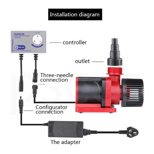 110-240V SUNSUN JDP Aquarium Submersible Water Pump Fish Tank DC Adjustable Wifi Frequency Water Pump Large Flow Water Pump