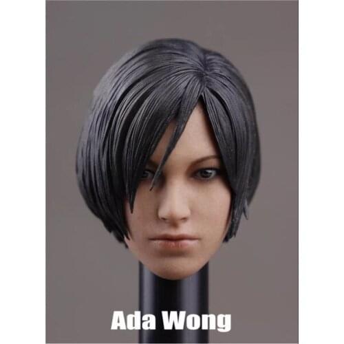 Custom 1/6 Scale Ada Wong Head Sculpt with Short Hair For 12" Woman Figure Body Action Toys