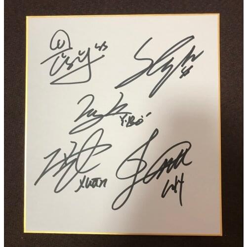 Signed UNIQ YIBO Li Wenhan KIM SUNGJOO autographed Shikishi Card Art Board 0720