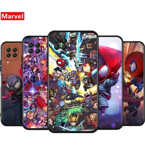 Marvel Avengers Super Hero Cartoons For Huawei Nova 8 7i 7 6 5T 5E 5Z 5i 5 4E 3i 3E 2i Lite Pro SE TPU Silicone Black Phone Case