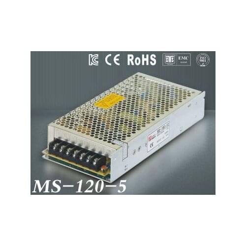 120W 5V 24A Mini size LED Switching Power Supply 5v transformeac dc suply adjustable voltage MS-120-5