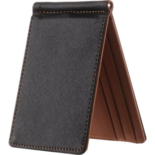 1Pc PU Leather Money Clips Sollid Thin Wallet Men Wallet Short Skin Wallets Purses Coins Pocket Business Wallet For Men Purses