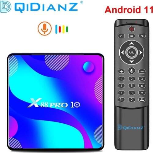 X88 PRO 10 Android 11 Smart TV Box X88 PRO10 4K Media Player Dual Wifi Set Top Box RK3318 Quad Core Google Voice Assistant