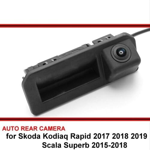 For Skoda Kodiaq Rapid Scala 2015-2019 Superb Car Trunk Handle camera Rear View Reversing Parking backup Camera Waterproof