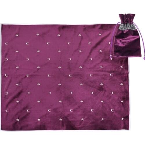 High-grade Velvet Divination Altar Cloth Board Game Tablecloth with Bag Witch Astrology Oracle Card Pad