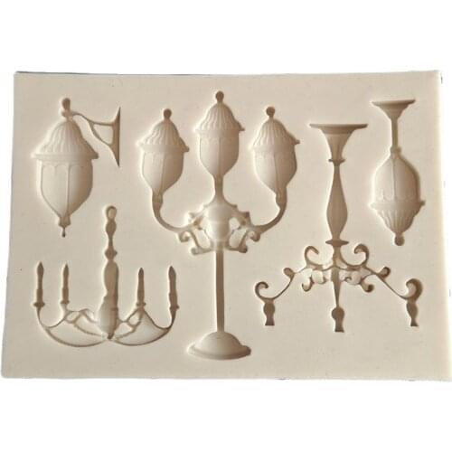 High Quality Vintage European Style Lamp Silicone Mold Fondant Mold Cake Decorating Tools Chocolate Gumpaste Mold K548