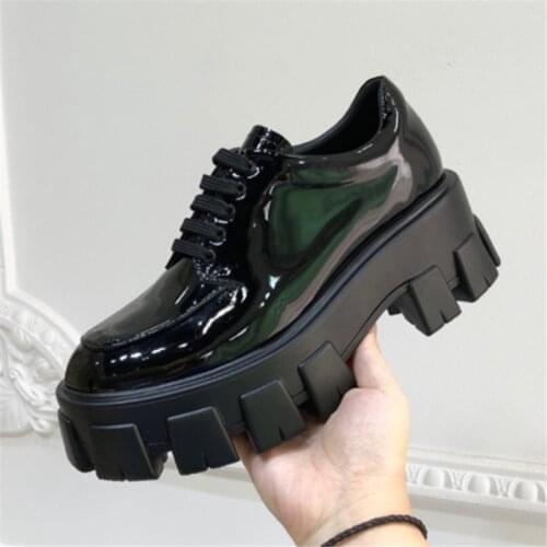 2021 New Women Flats Platform Creepers Casual Flat Shoes Woman Patent Leather Women Sneakers Ladies Trainers Espadrilles