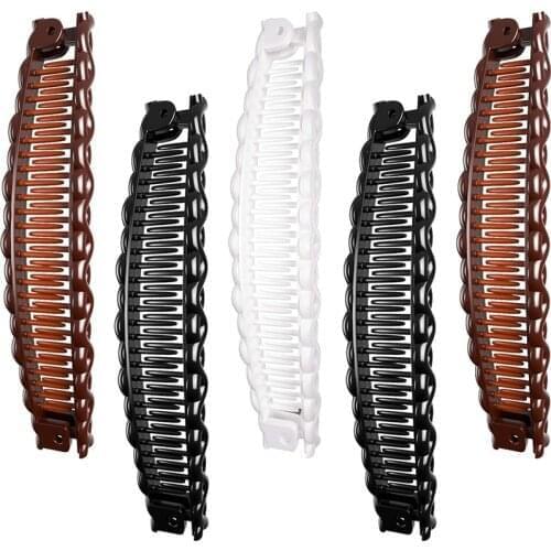 Women Hair Bands Hair Holding Banana Clip Hair Clip Hair Comb Tool Accessories Ponytail Resin