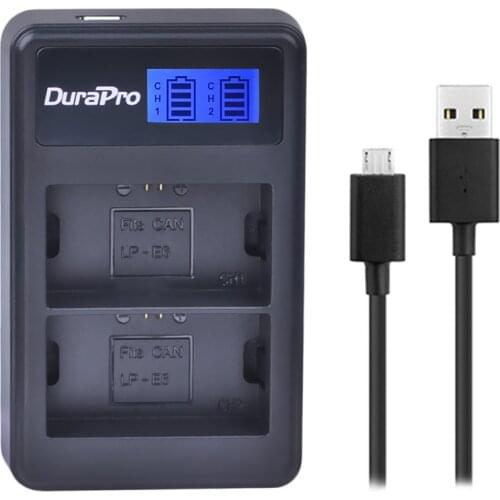 1pc LP-E6 LP-E6N LPE6 LP-E6 LCD USB Charger Fit for Canon EOS 5D Mark 2 3 II III 5DS 5DS R 6D 7D 7D Mark II 60D 60Da 70D 80D