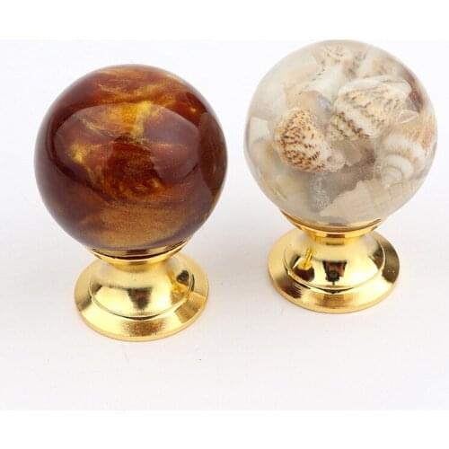 1 Pcs Amber Resin Shell Crystal Knobs Drawer Cabinet Cupboard Wardrobe Door Handle Knobs Furniture Hardware Home Improvements