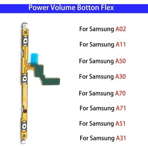 10Pcs Power Volume Side Button Key Flex For Samsung A01 A02 A11 A12 A21 A31 A41 A51 A71 A10 A20 A30 A40 A50 A60 A70 A9 2018