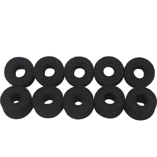 10 Pcs Set Round Drum Cymbal Pads Felt Washer Protective Mats Percussion Instrument Accessories