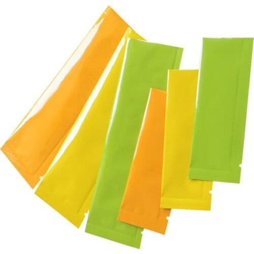 100pcs Open Top Color Coffee Powder Flour Liquid Honey Shampoo Trial Bags Aluminum Foil Heat Sealing Packaging Pouches