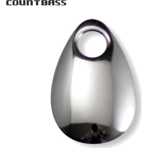 COUNTBASS 100pcs Size 00-11.5x7.5mm Nickel Indiana Steel Spinner Blades Smooth Finish For DIY Spinner bait Fishing Lure Ice Jig