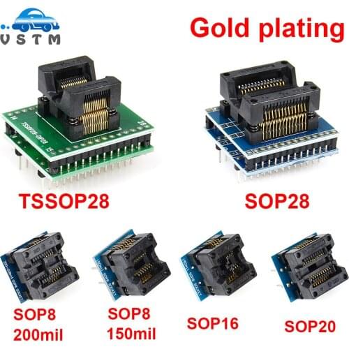 2019 Newest Full Set 6 Adapters For TL866 Programmer TL866cs/TL866A/RT809H/+ SOP28 +SOP8 +TSSOP48, Best Electronic Sockets Kits