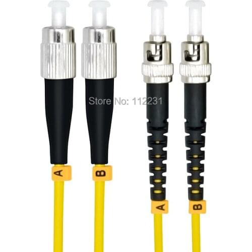 40Meters FC to ST Duplex Singlemode Optical Fiber Patch Cord Cable,FC/PC-ST/PC,3.0mm9/125 FC-ST 40M