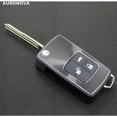 AURONOVA New Upgrade Folding Stainless Steel Board Key Shell for Buick Excelle 3 Buttons Remote Car Key Case DIY