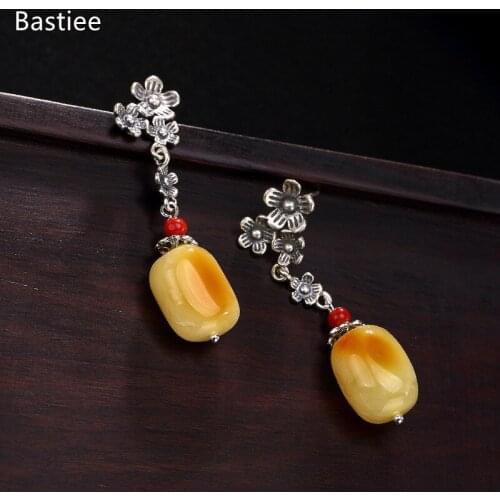 Bastiee Silver Earrings 925 Women Dangle Earrings Korean Earrings Pearl Earrings Gifts For Women Silver