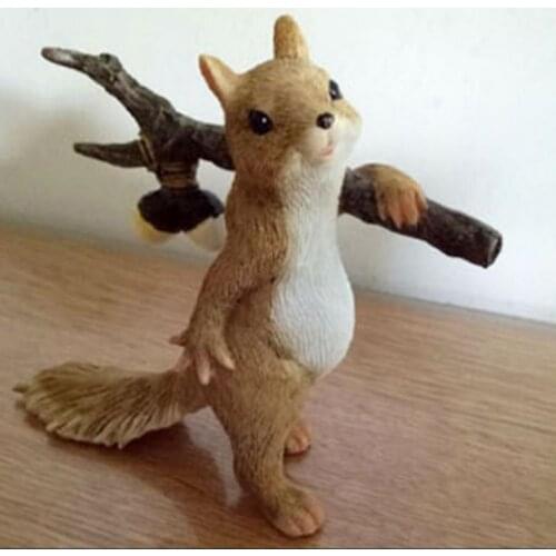 Free & Lovely Squirrel Three Brothers Resin Sculpture Creative Home Small Ornaments Childrens Room Garden Deco Gift