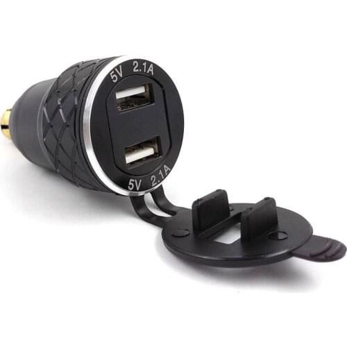 For BMW R1200GS R1250GS LC Adventure Aluminum Alloy Motorcycle Wireless Dual USB Charger Fast Charging Adapter Power Socket