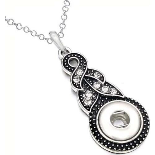 Bohemia crystal Leaves 278 Womens Vintage fit 12mm snap button bohemian necklaces & pendants DIY Jewelry for women Gift
