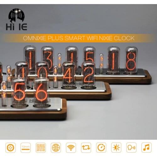 Omnixie Plus IN-18/Z566M/ZM1040/ZM1042 Glow Digital Tube Clock LED Color Change Creative Home Clock Nixie Clock Intelligent