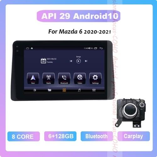 COHO For Mazda 6 2020-2021 Android 10.0 Octa Core 6+128G Car Multimedia Player Stereo Receiver Radio Cooling Fan