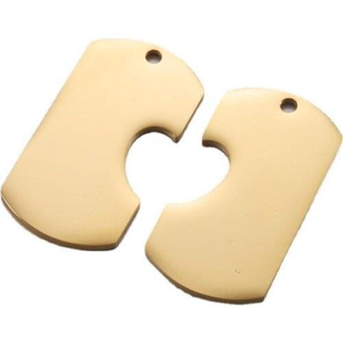 DIY half heart lover Keyring jewelry pendant set 20pair 7*32mm Best selling mirror polished stainless steel Keyring accessories