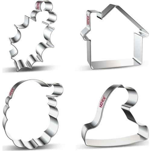 ZADE Christmas Cookie Cutter for Christmas Party Biscuit / Fondant / Pastry Cutter - Stainless Steel