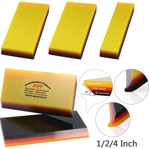 FOSHIO 3/5pcs Wrapping Car Film PPF Rubber Scraper Carbon Fiber Window Tint Wash Cleaning Tools Sticker Remover Vinyl Squeegee