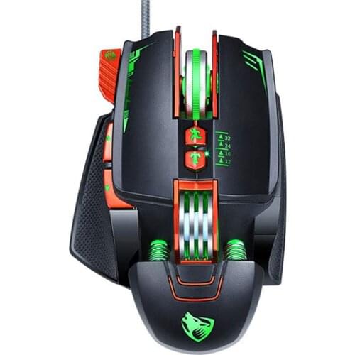 Gaming Mouse Wired Programmable Breathing Light Game USB Computer Mice RGB Gamer Desktop Laptop PC for Windows PC Gamers