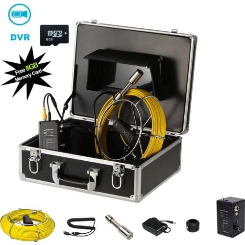 20-50m Cable 23mm IP68 Waterproof Pipe Drain & Sewer Inspection Camera 7 inch Monitor Drain Pipe Video Inspection Camera System