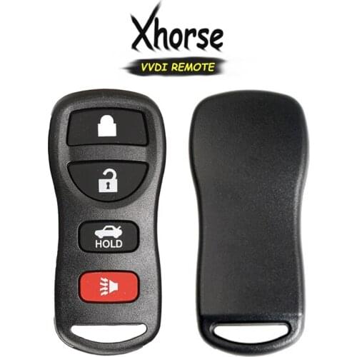 KEYECU (English Version) Xhorse for Nissan Style 3+1 4 Button Universal Remote Key for VVDI Key Tool VVDI2